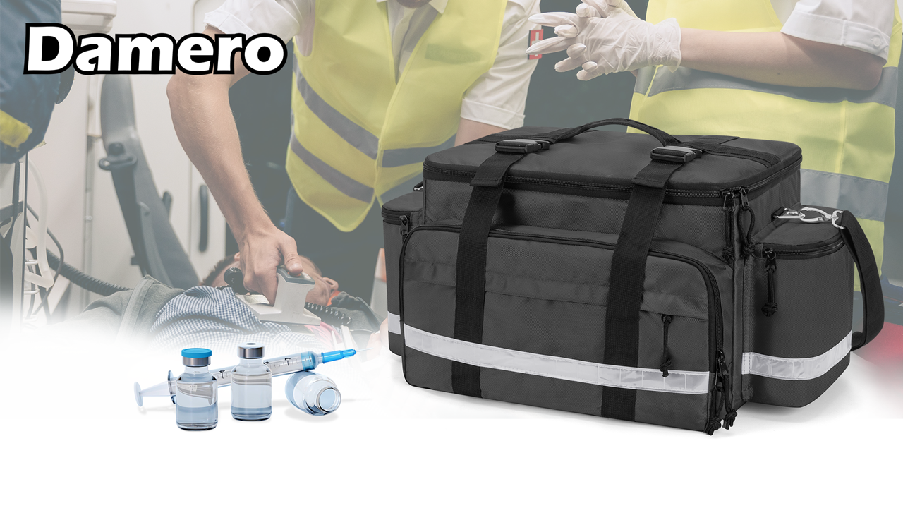 Damero メディカルバッグ 救急バッグ 大容量 取り外し可能な仕切りとトップ Amazon | Damero メディカルバッグ 救急バッグ 大容量 取り外し可能な